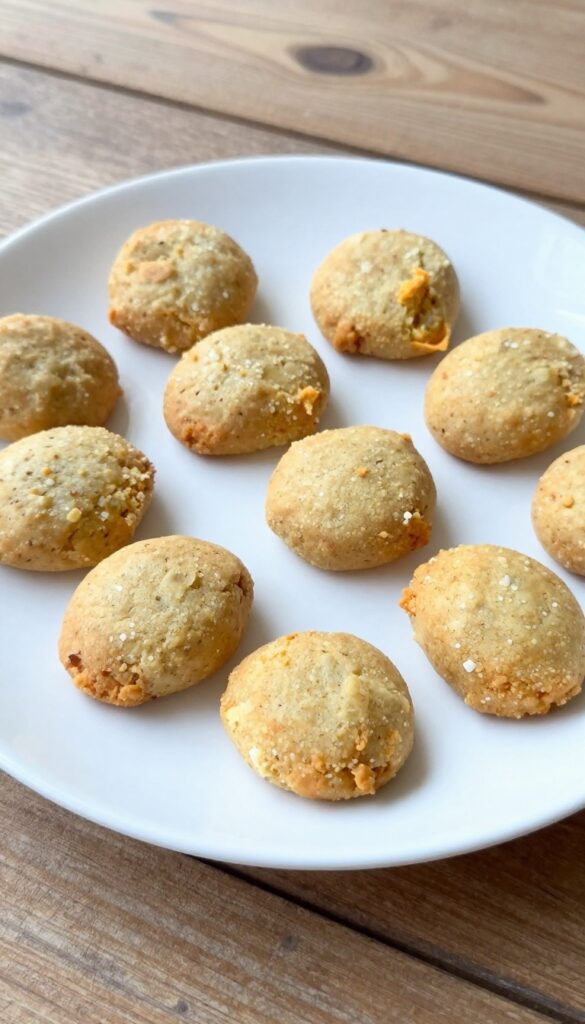 Soft sweet potato puppy training bites on a plain plate, showcasing homemade dog treats for easy chewing during training.