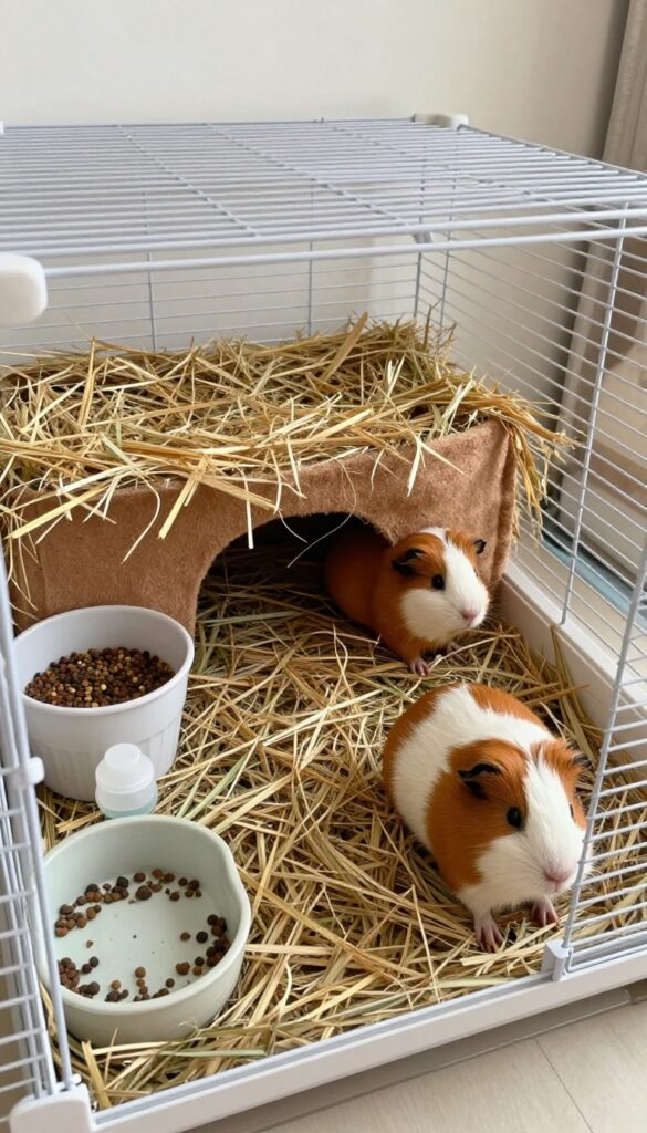 Under-Table Corner Cage with Storage Bins