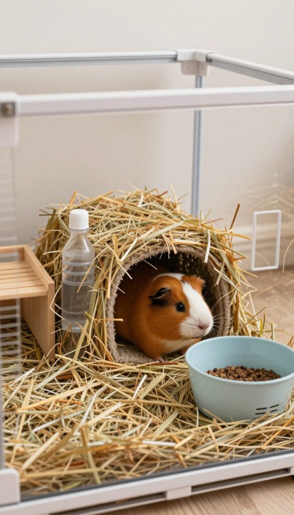 Corner Cage with DIY Fleece Forest
