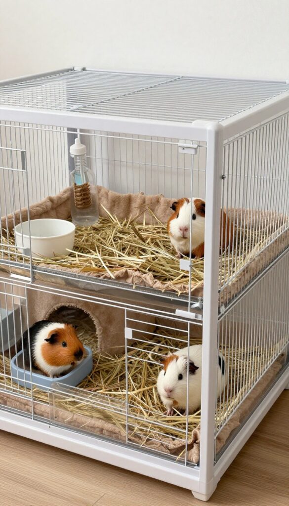 Use a Cage with a Divider to Separate Messy Areas