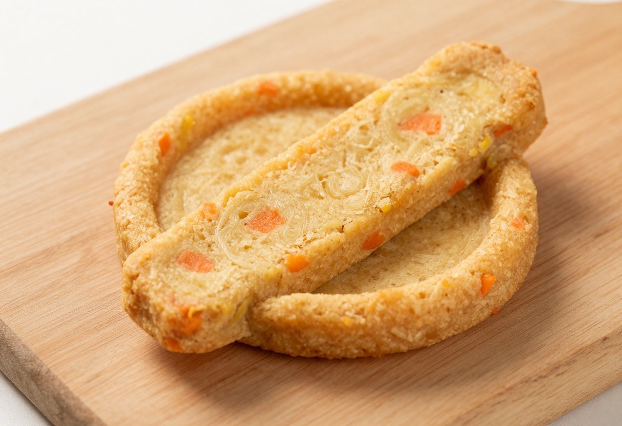 Homemade banana carrot dog treat on a wooden board