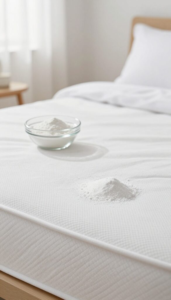 Deodorize mattresses with baking soda and essential oils for a fresh, clean bed.