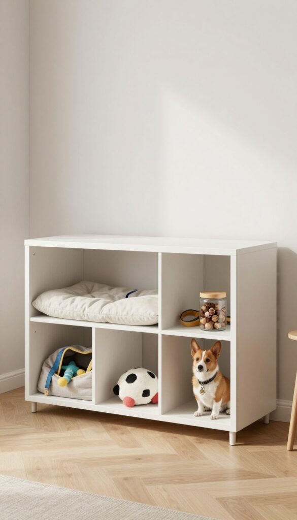 IKEA TROFAST crate hack with toy storage bins in a bright room