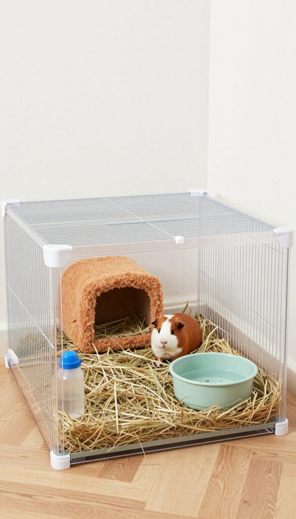 Coroplast and Grid Cage Divider Hideout
