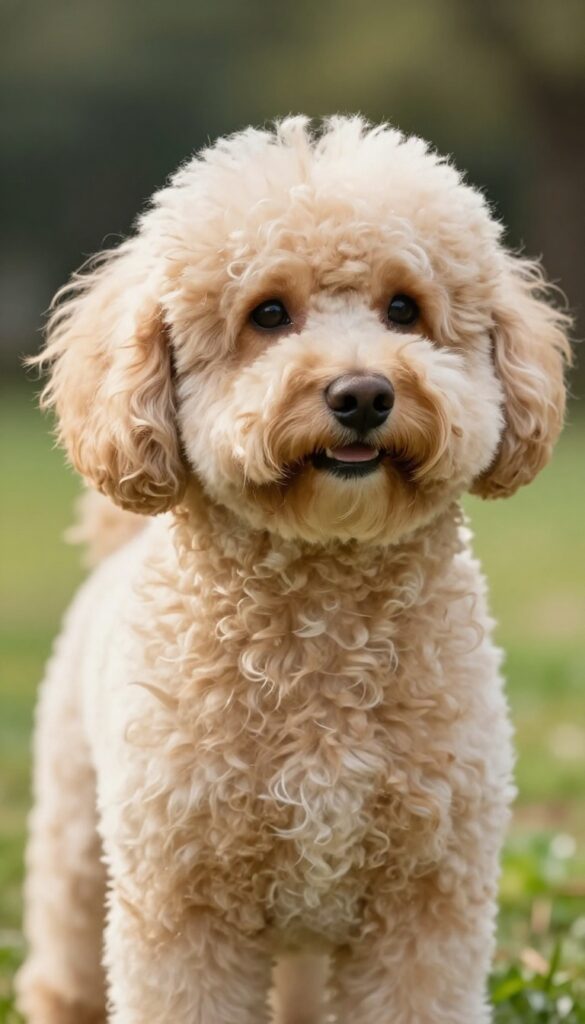 A Cavapoo dog with a long fluffy teddy bear face grooming style, featuring soft wavy fur and a windswept silhouette in a bright natural outdoor setting.