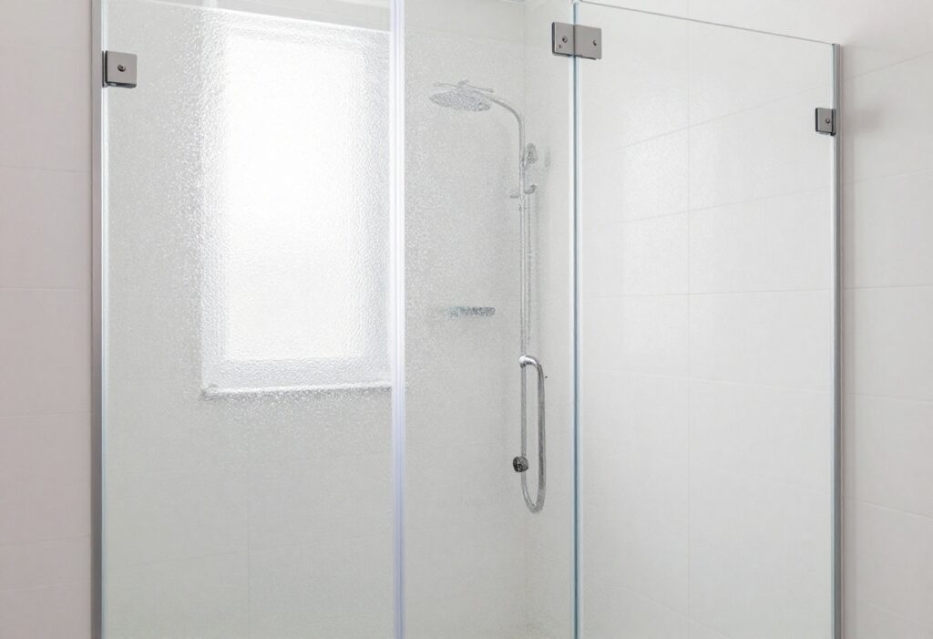 Clean shower tiles with a fresh scrubbed look