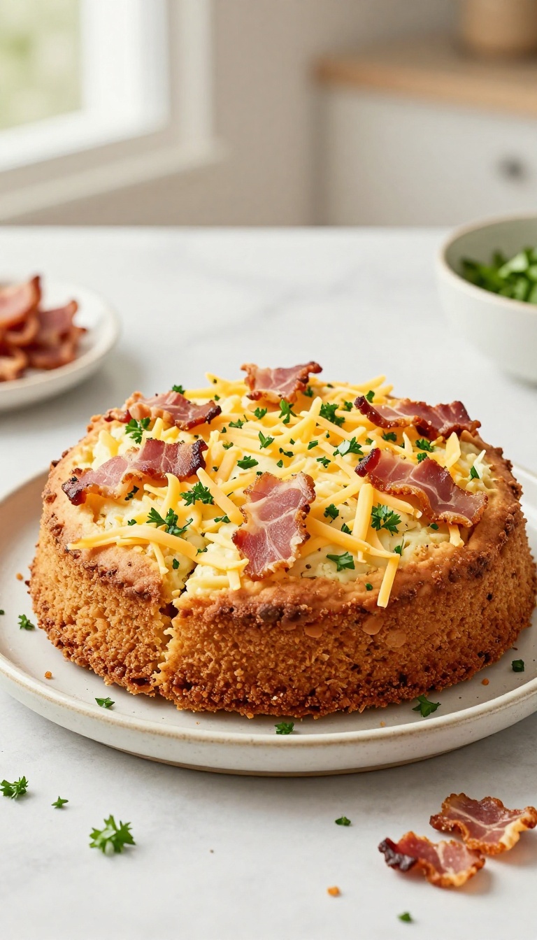 6. Cheesy Bacon and Parsley Cake