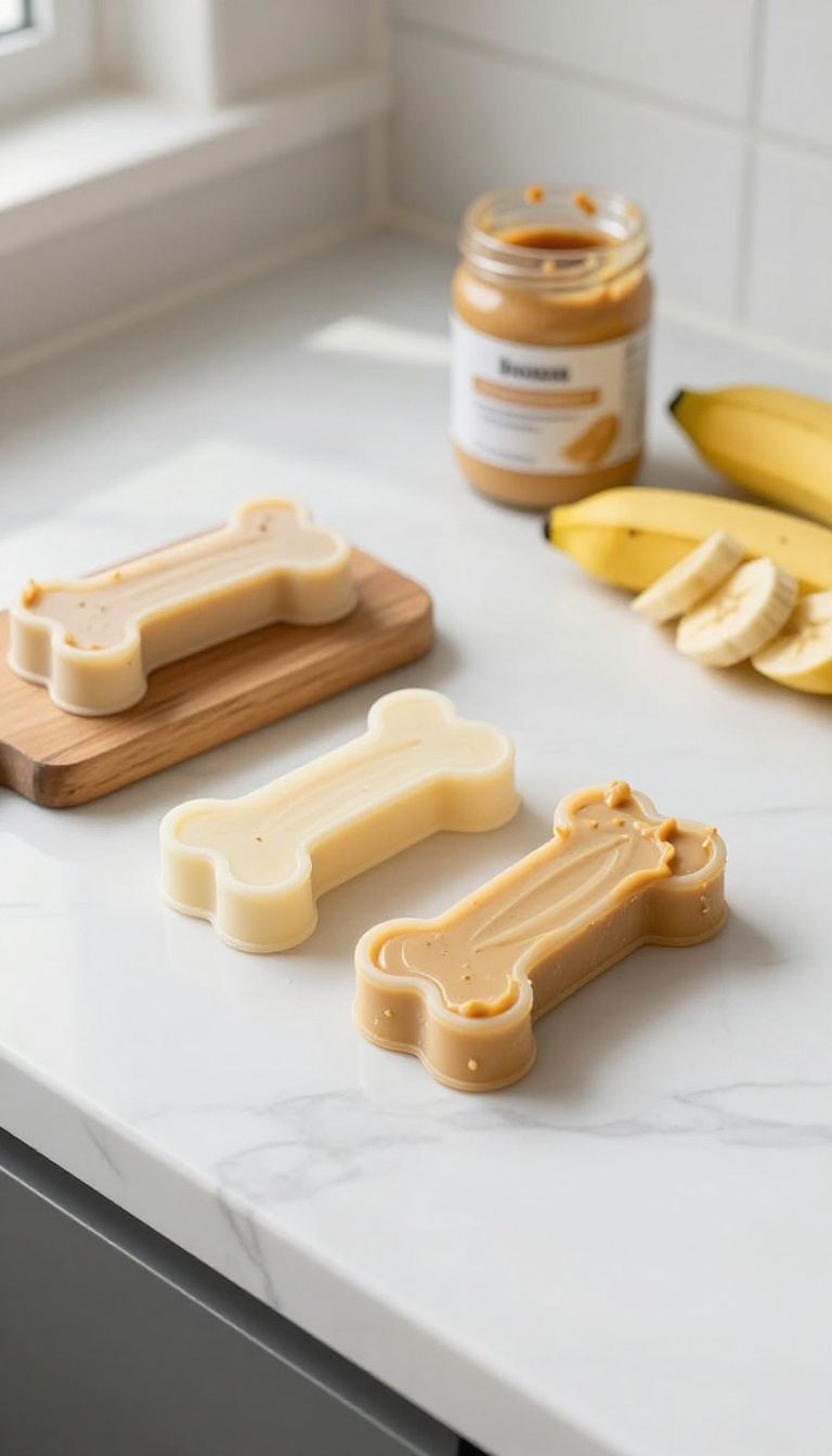 6. Peanut Butter & Banana Frozen Dog Pops