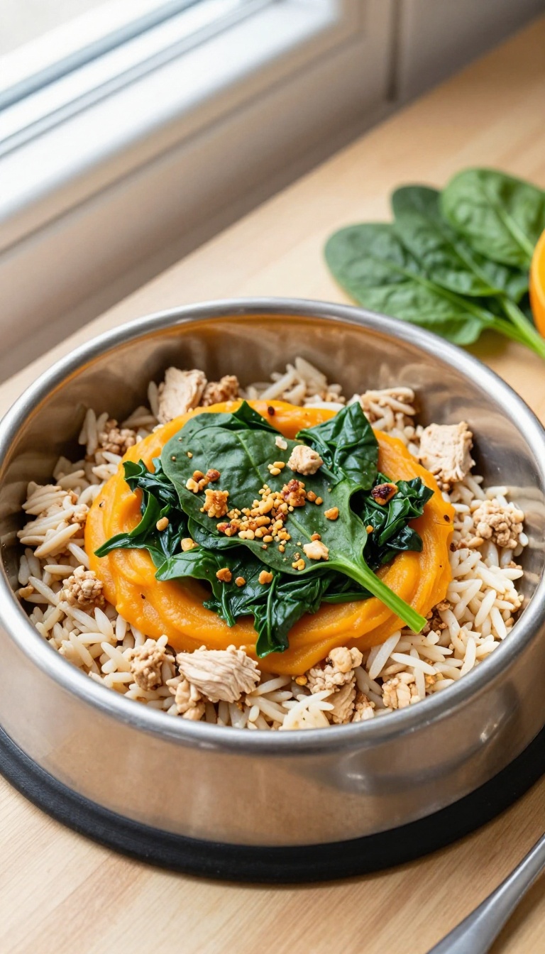 16. Chicken Pumpkin Rice with Spinach