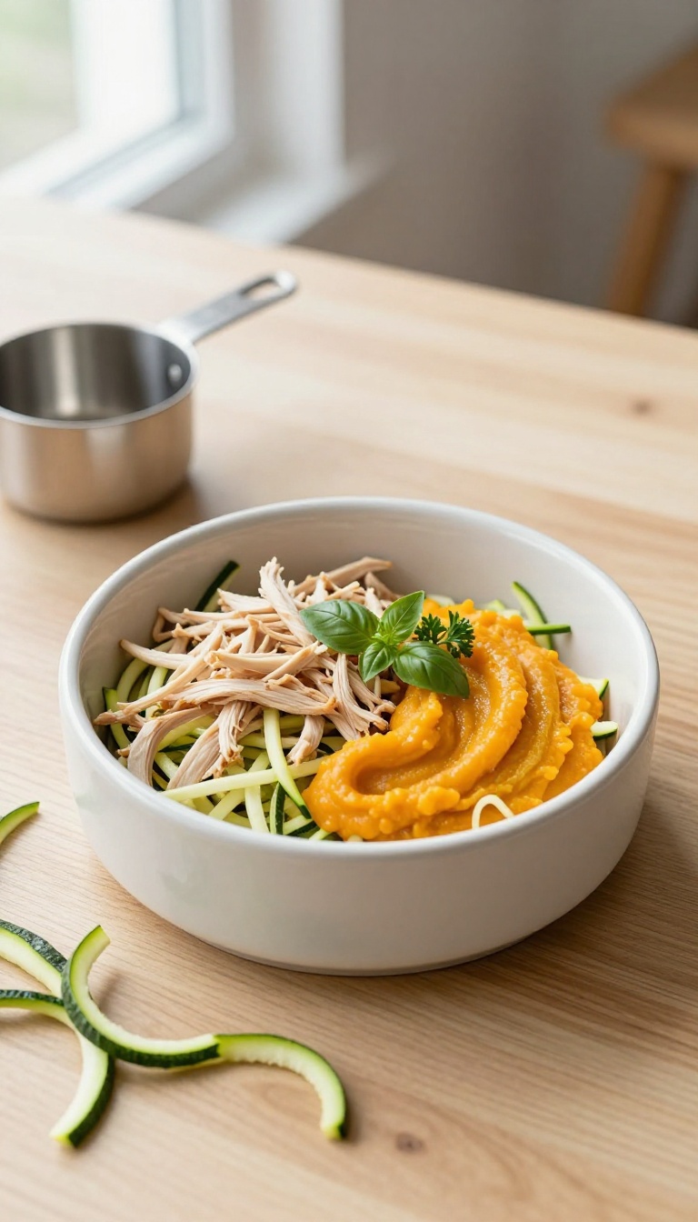 8. Ground Chicken and Zucchini Noodles