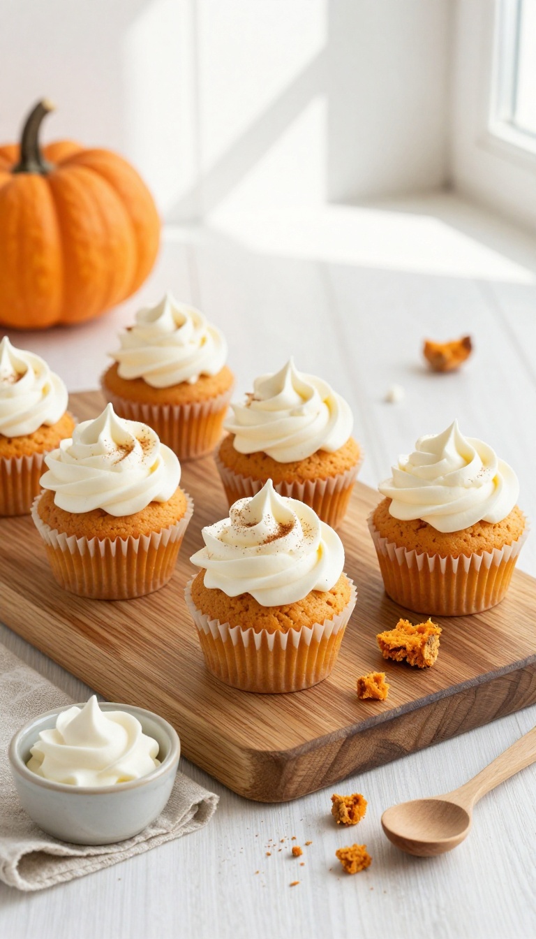8. Pumpkin Sweet Potato Cupcakes with Marshmallow Fluff