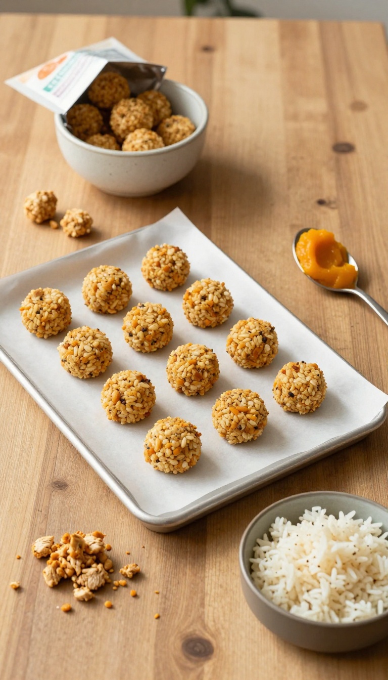 12. Chicken Pumpkin Rice Bites for Training