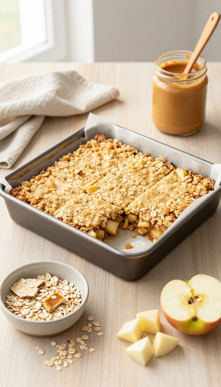 6. Peanut Butter & Apple Crumble Bars