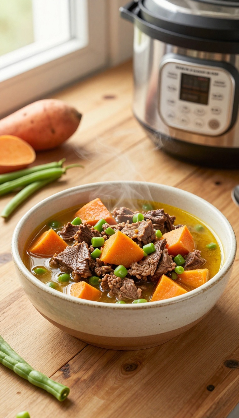 2. Hearty Beef and Sweet Potato Stew