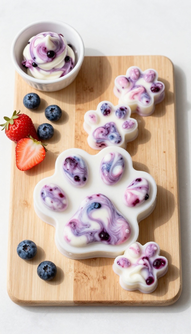 7. Frozen Yogurt and Berry Swirls