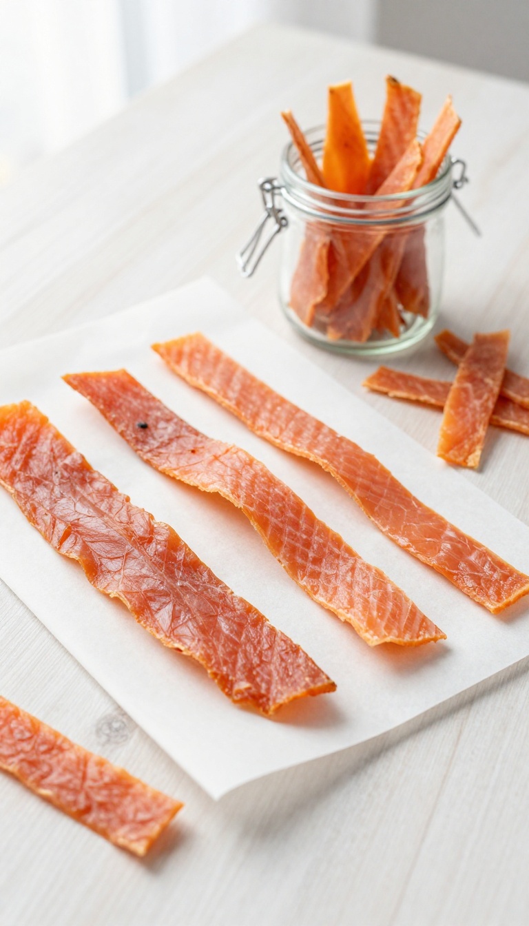 7. Salmon & Sweet Potato Jerky Strips
