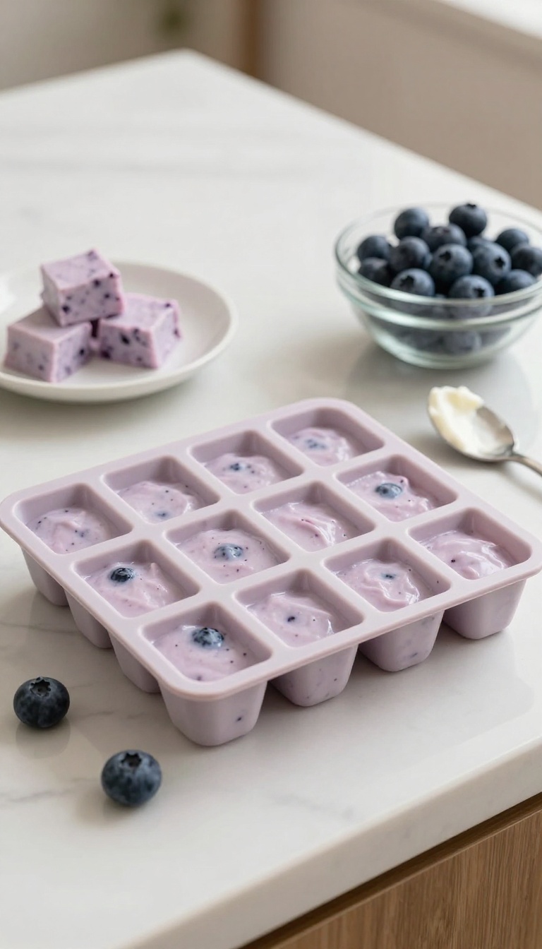 6. Blueberry & Yogurt Frozen Pops