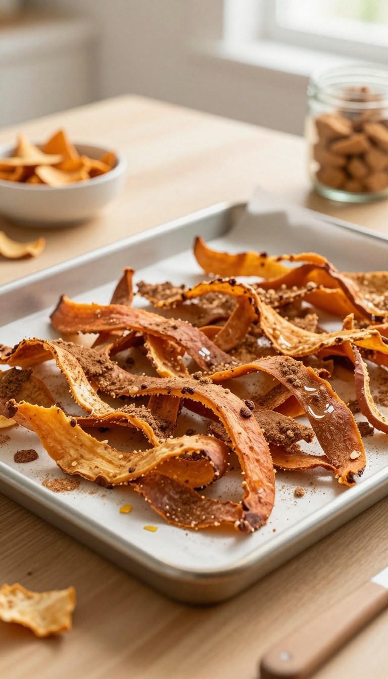 1. Sweet Potato Peel Chews