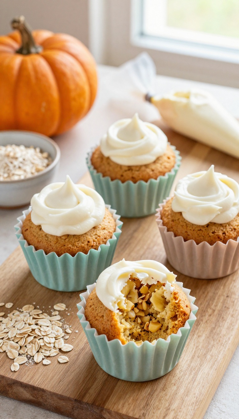 5. Pumpkin Banana Cupcakes with Oat Flour