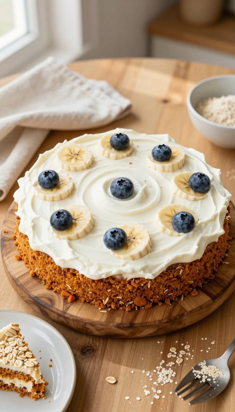 4. Sweet Potato & Oat Dog Cake with Yogurt Frosting