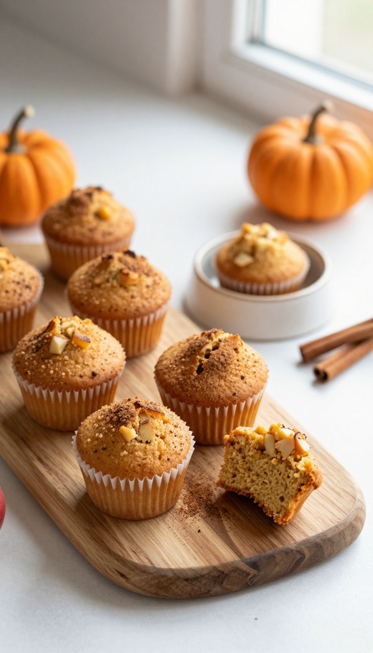 3. Pumpkin Apple Cupcakes with Cinnamon Dust