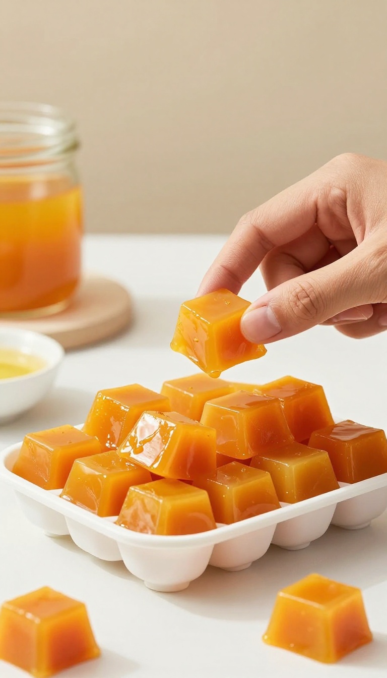 18. Pumpkin and Gelatin Chewy Cubes
