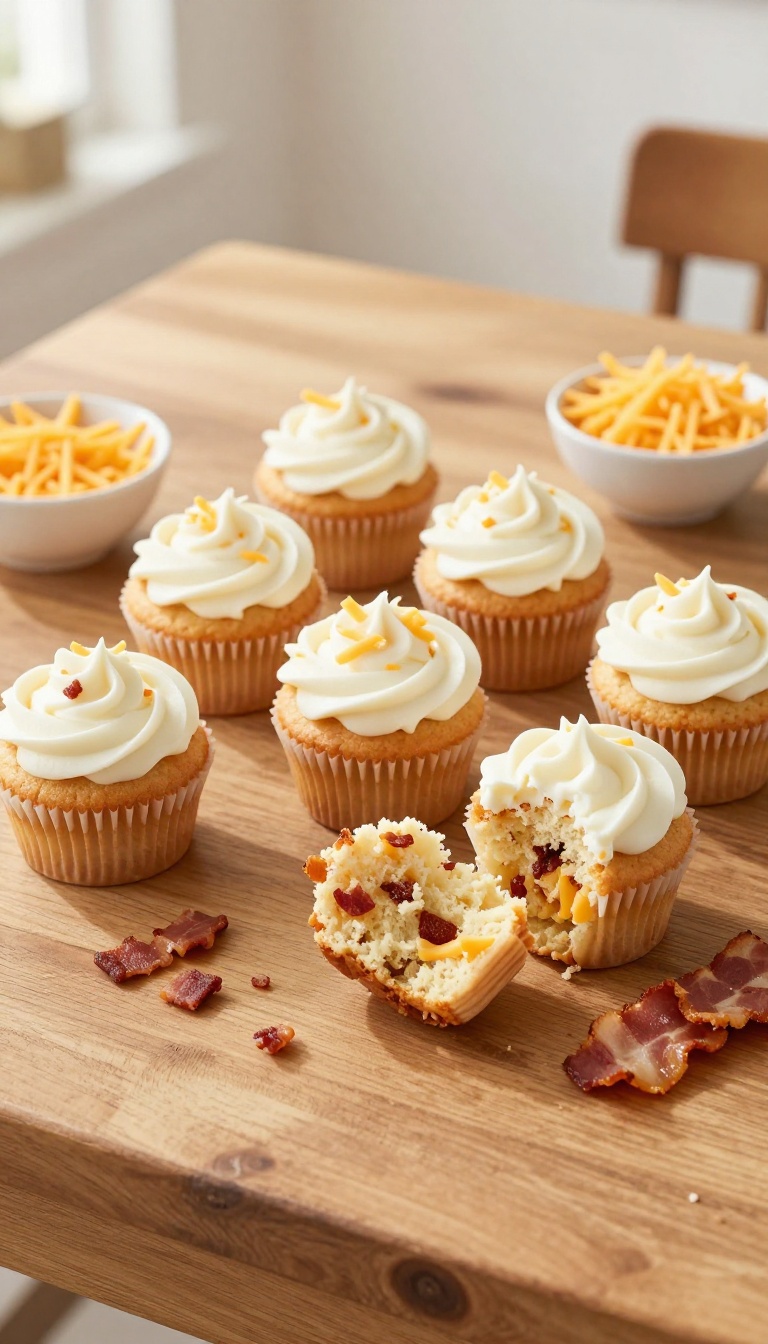 7. Cheese & Bacon Cupcakes