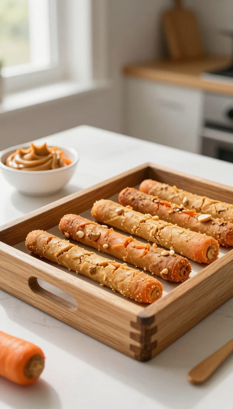 10. Carrot and Peanut Butter Crunch Sticks