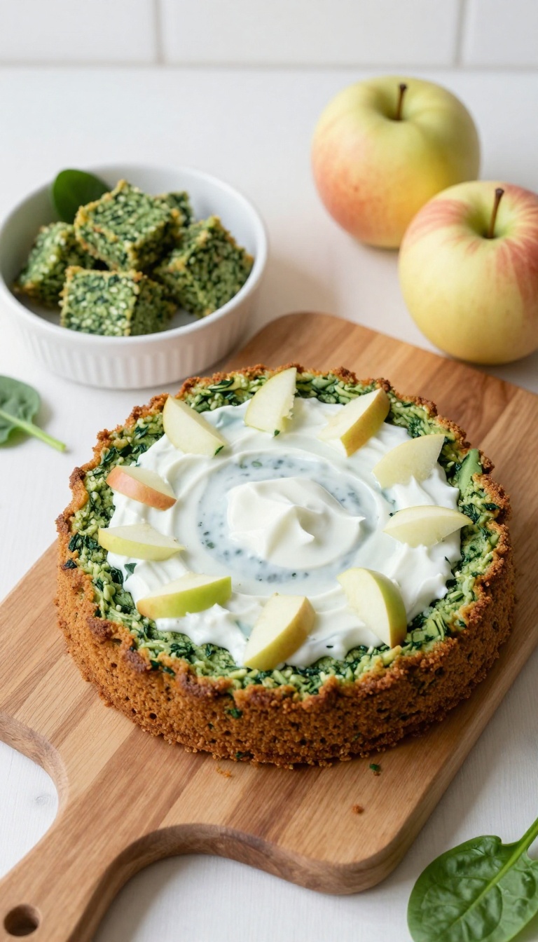 8. Spinach and Apple Dog Cake