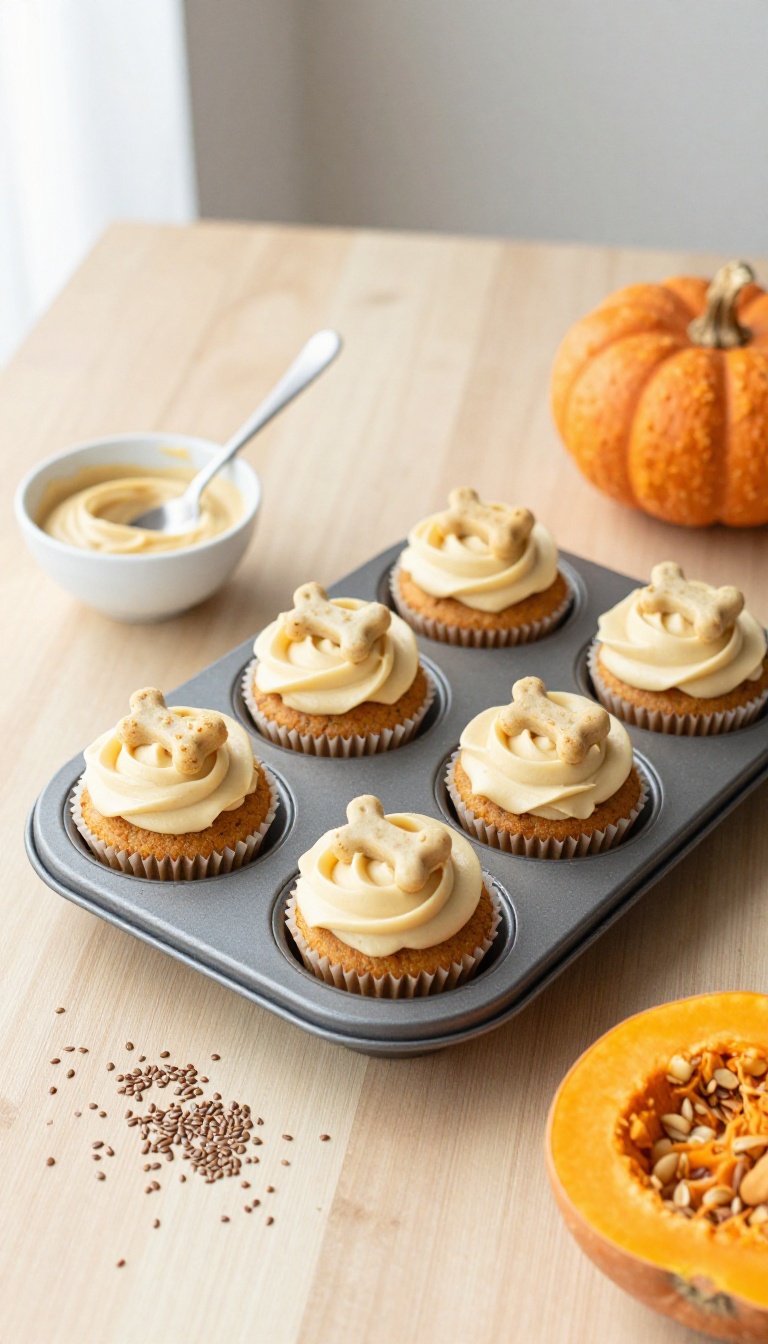 13. Pumpkin Flax Cupcakes with Peanut Butter Frosting