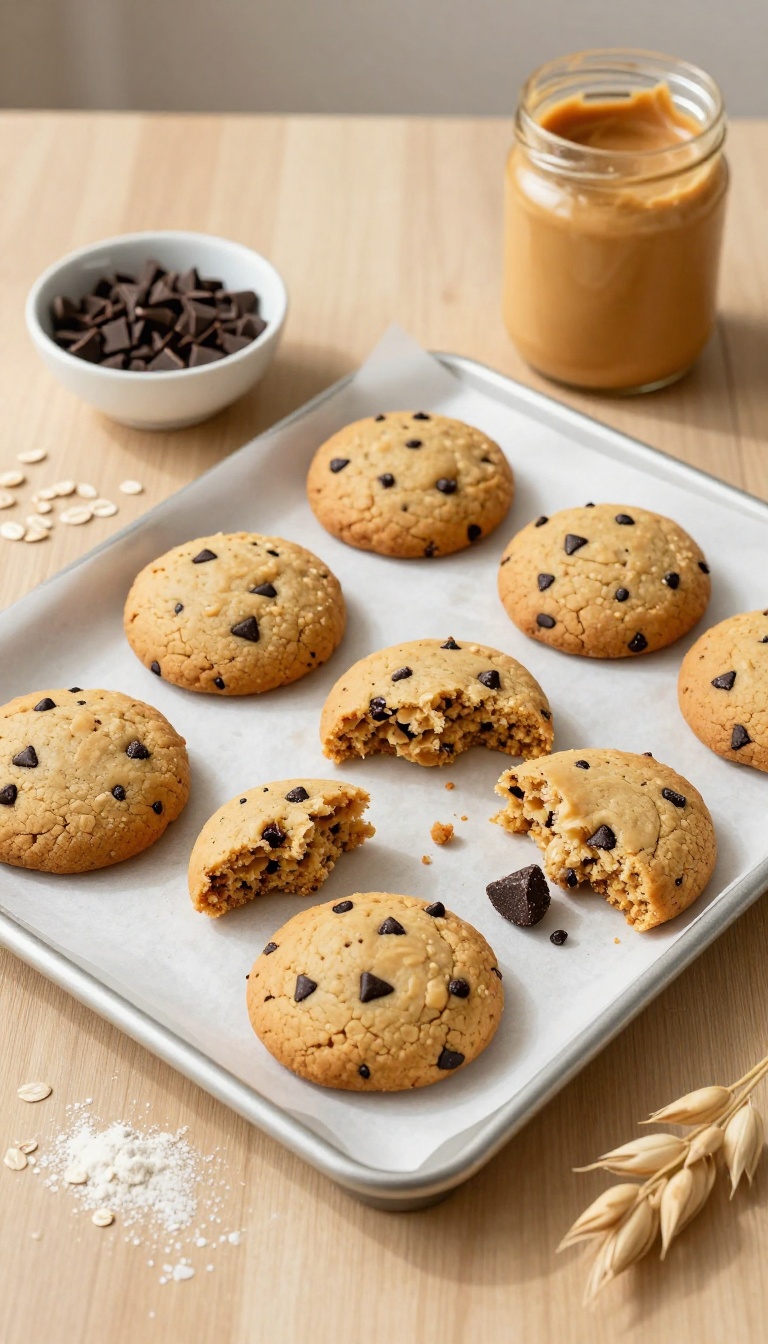 7. Peanut Butter & Carob Chip Cookies