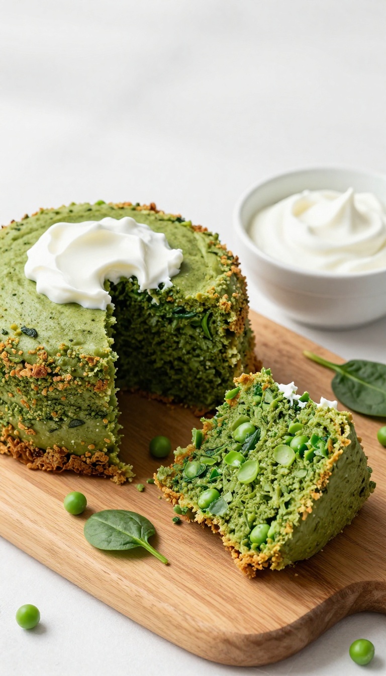 8. Spinach & Pea Dog Cake