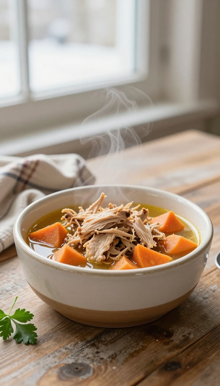 2. Warm Sweet Potato & Chicken Stew for Dogs