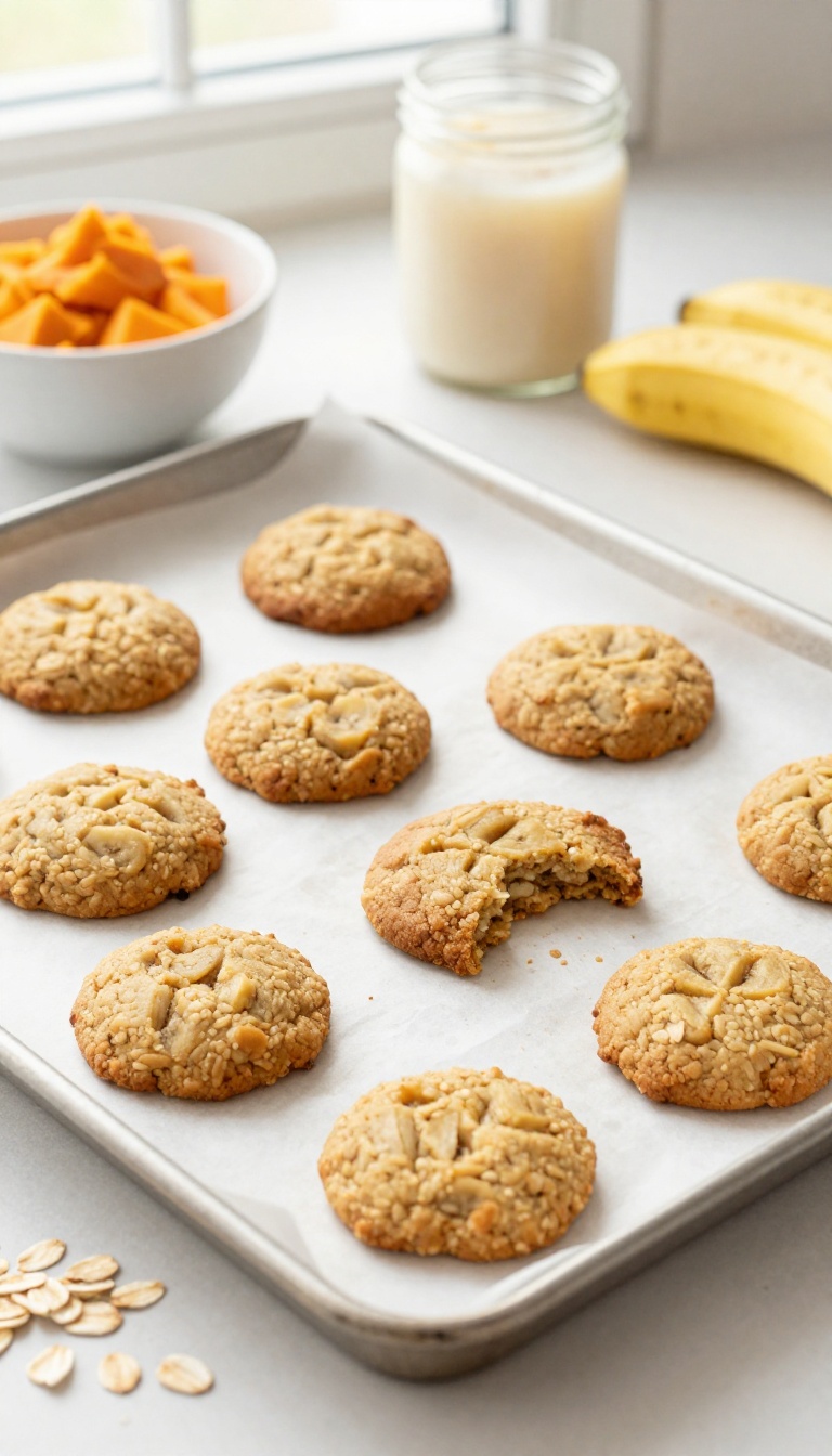 10. Banana Sweet Potato and Oatmeal Cookies