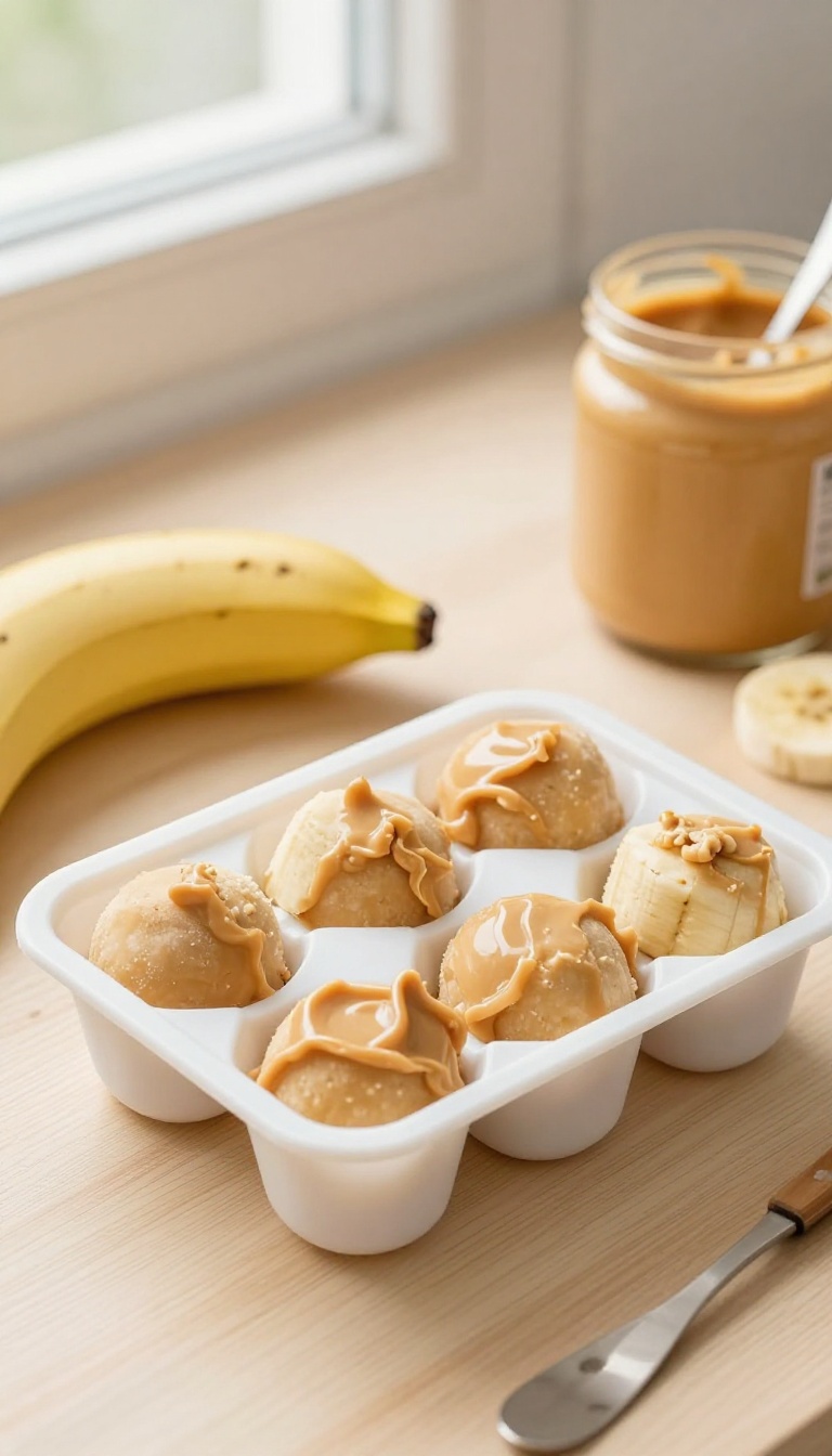 1. Peanut Butter & Banana Frozen Bites
