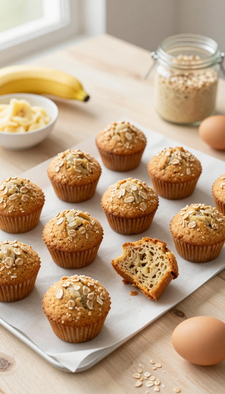 8. Banana Oat Sourdough Muffin Tops