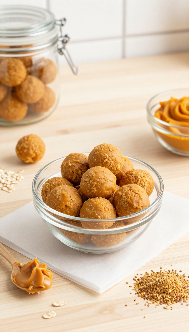3. No-Bake Peanut Butter Pumpkin Balls