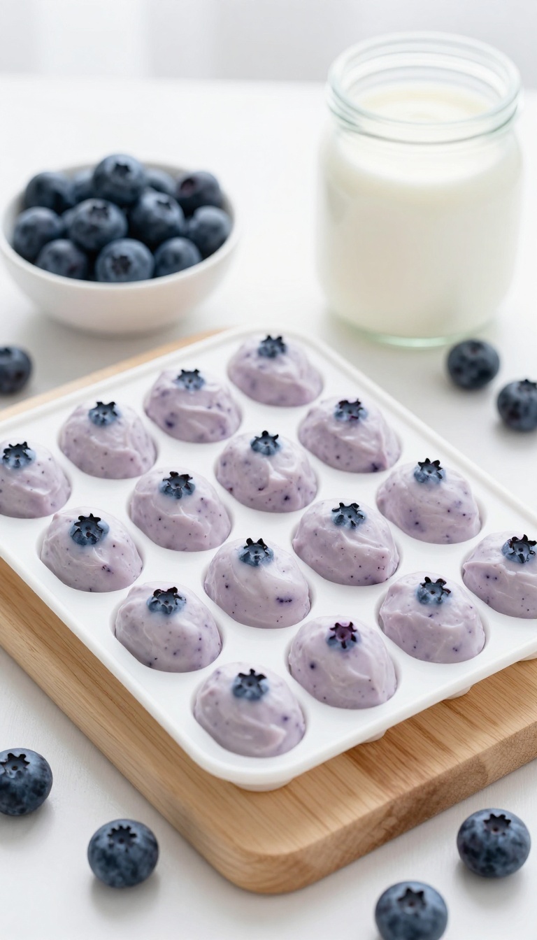 1. Frozen Blueberry Yogurt Bites