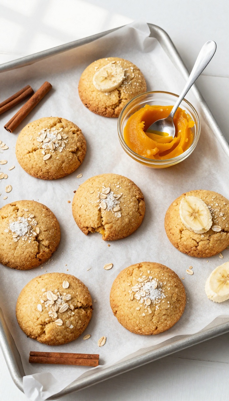 3. Crunchy Pumpkin Banana Biscuits