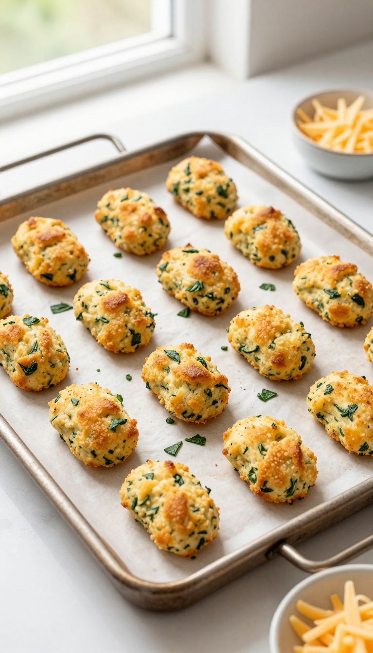6. Cheesy Spinach Bites
