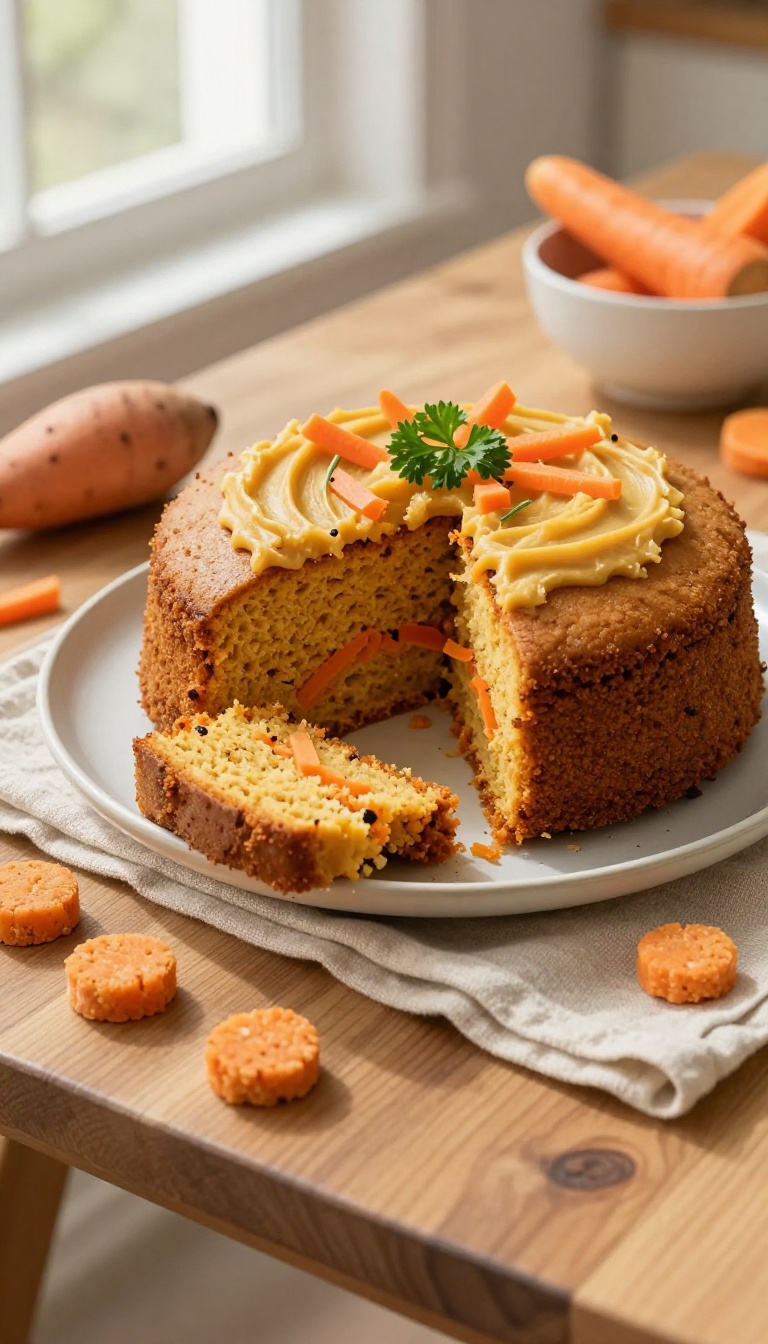 3. Sweet Potato and Carrot Dog Cake