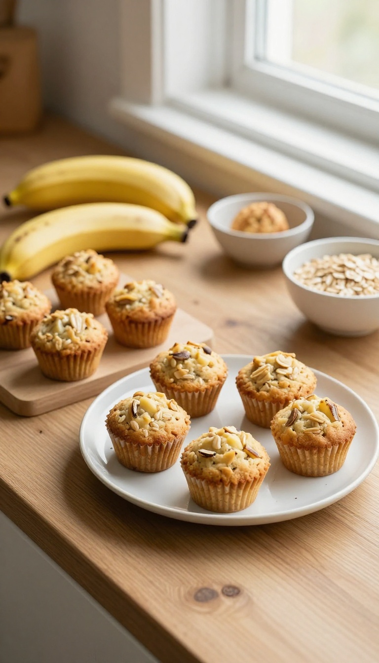13. Banana & Oat Mini Cakes