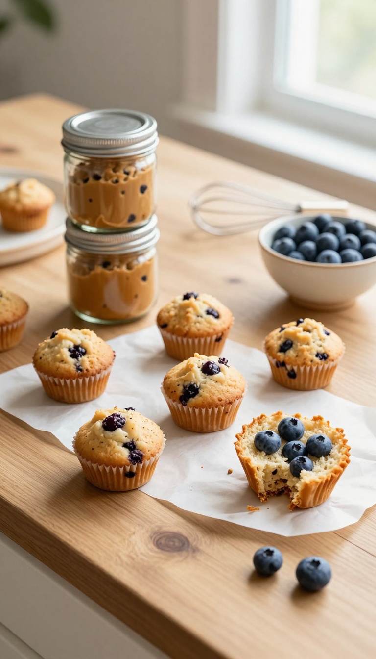 8. Peanut Butter & Blueberry Muffin Bites