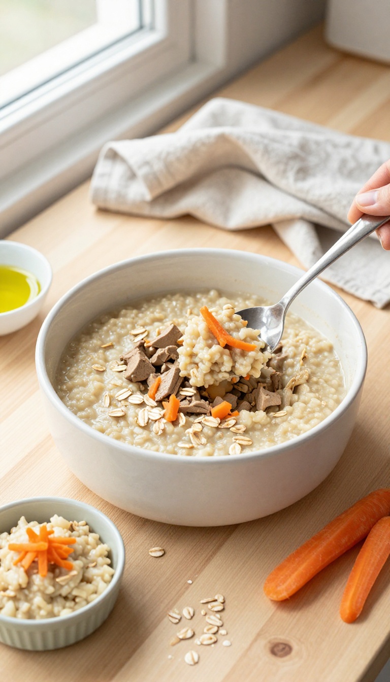 7. Chicken Liver and Oatmeal Crockpot Mix