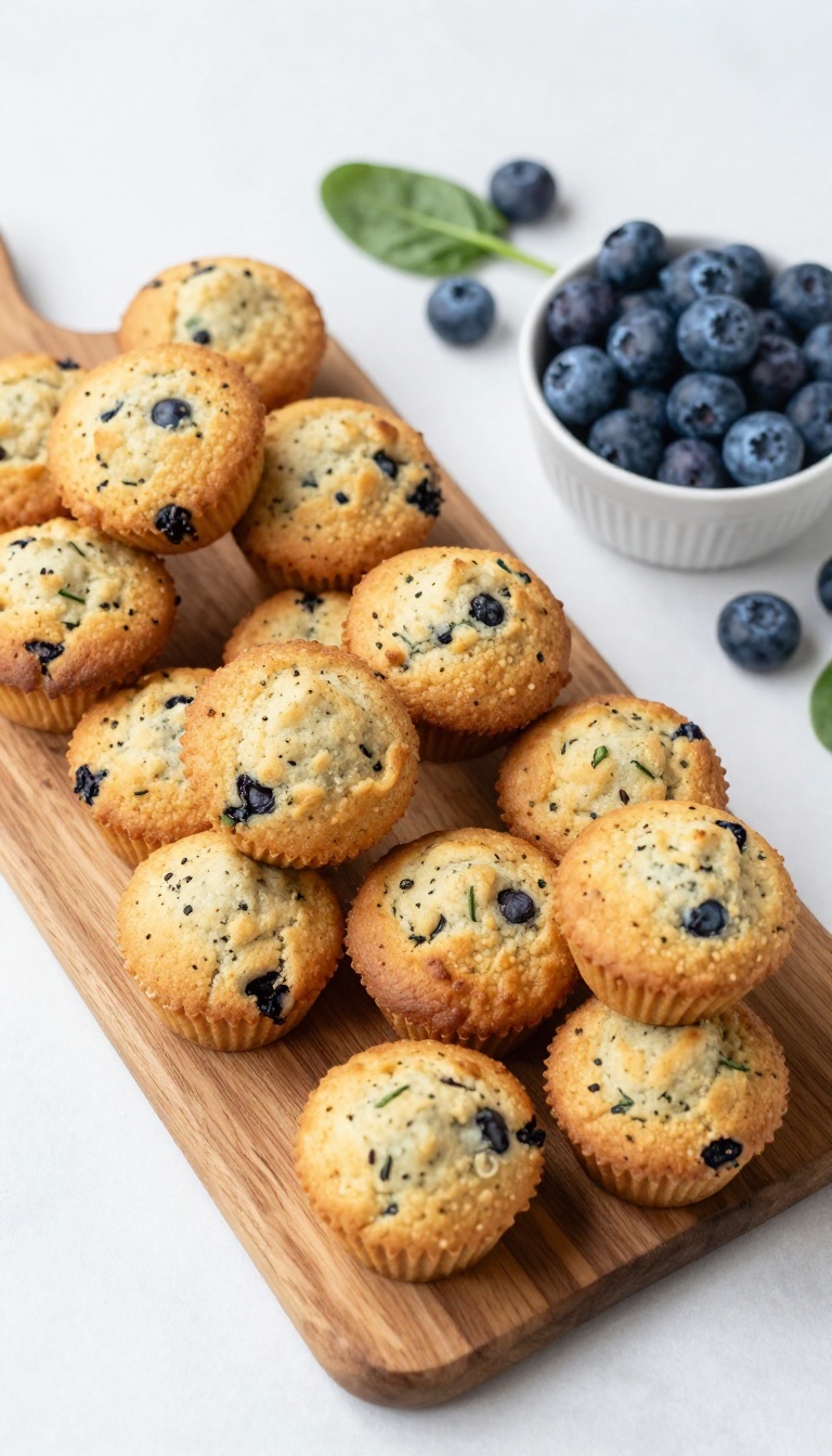 8. Blueberry & Spinach Muffin Bites