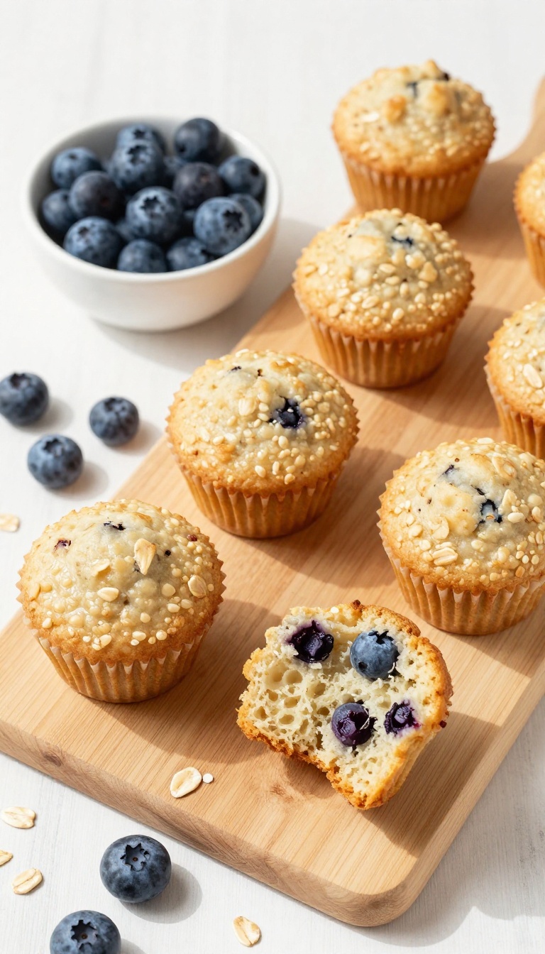 7. Oatmeal & Blueberry Muffins