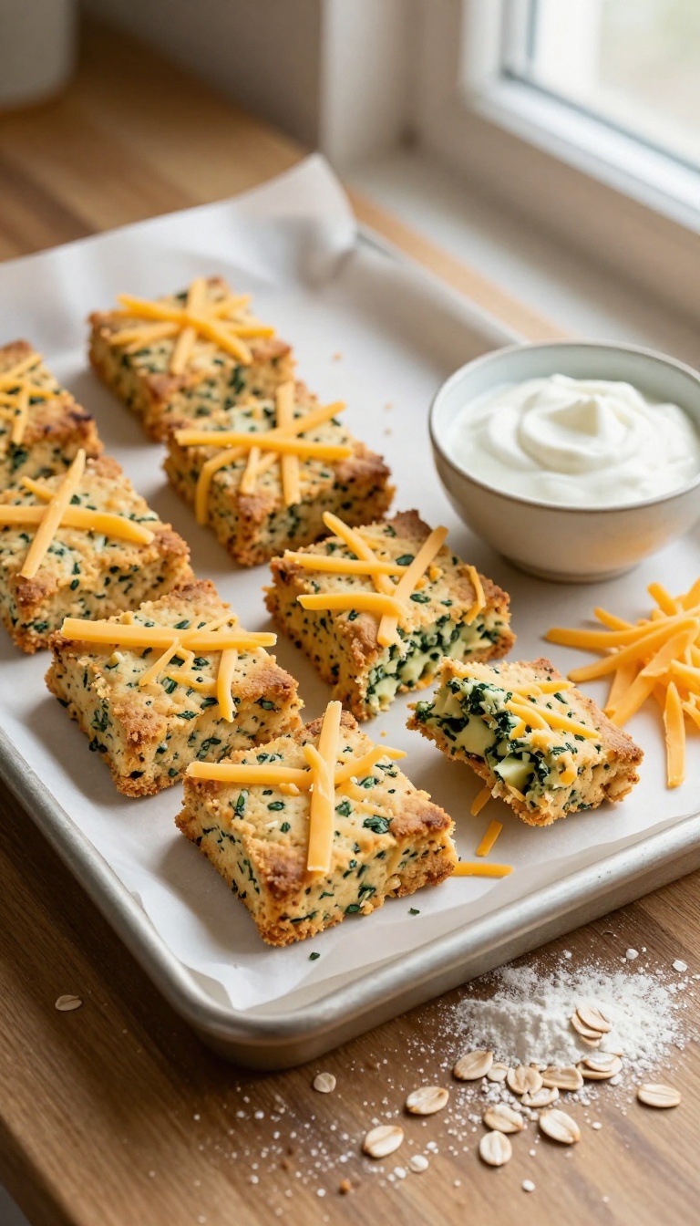 6. Cheese & Spinach Squares