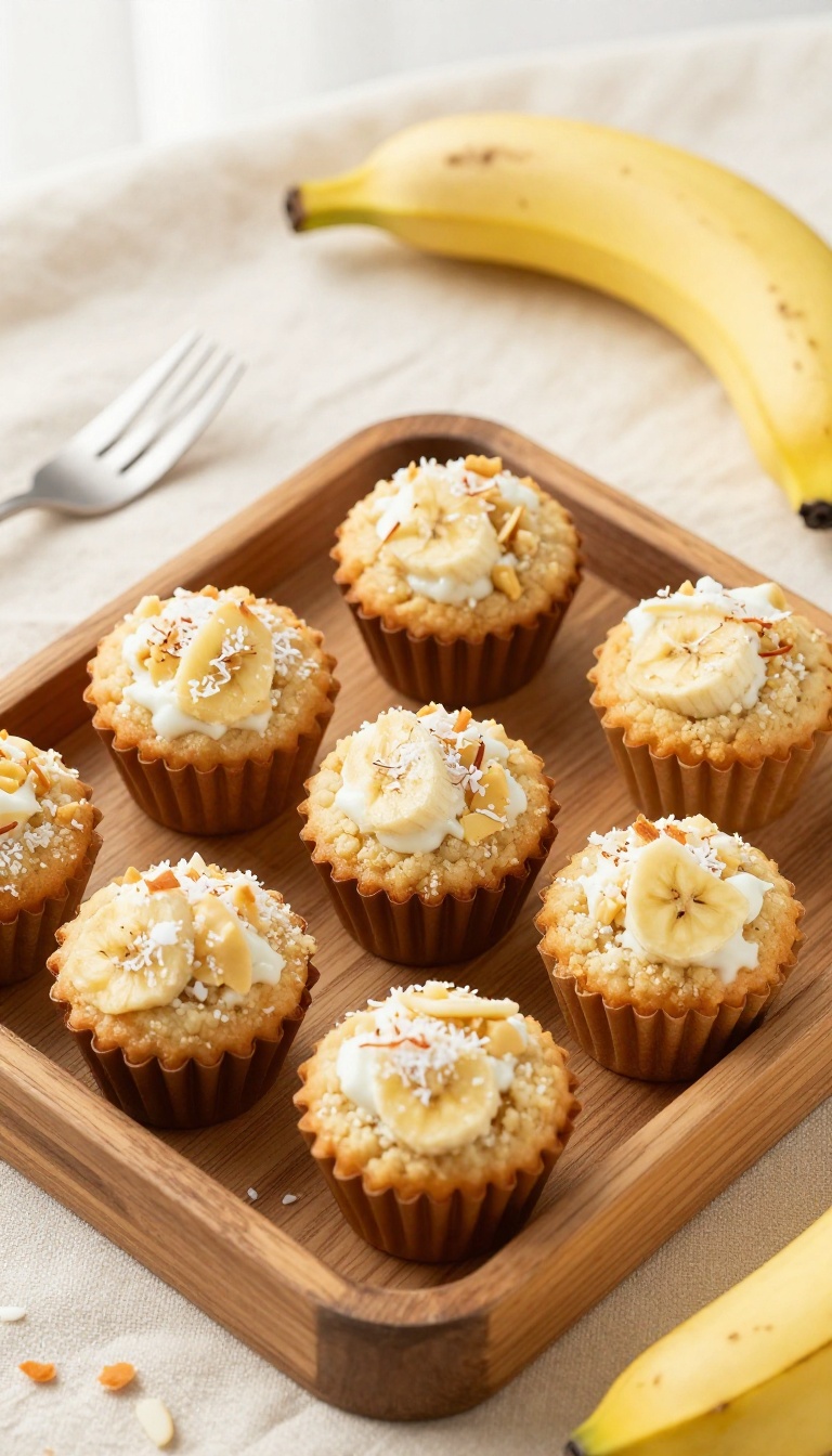 9. Coconut & Banana Mini Muffins (No-Bake)
