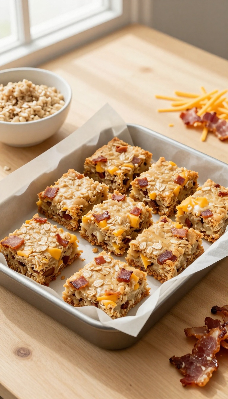 7. Bacon Cheddar Oatmeal Squares