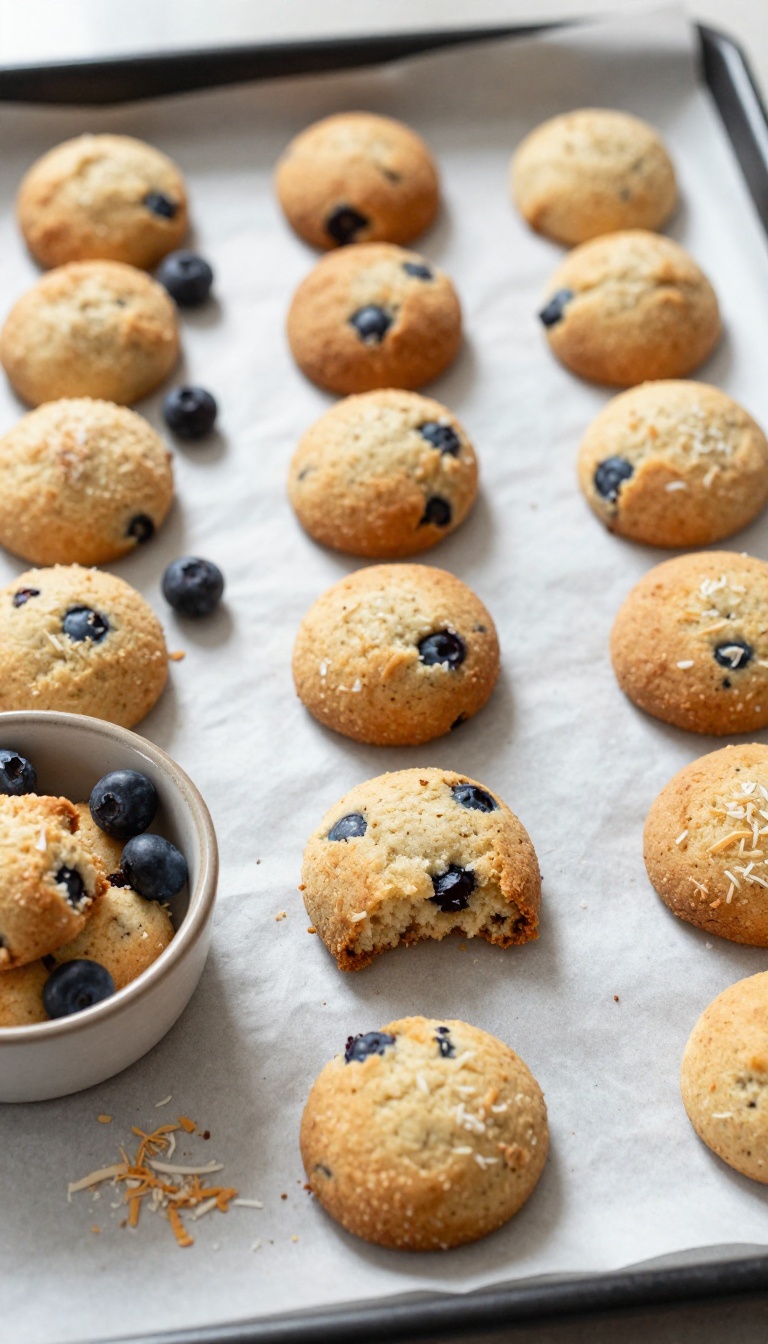 5. Coconut & Blueberry Mini Biscuits